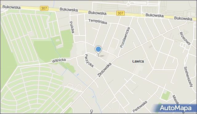 Poznań, Sławińska, mapa Poznania