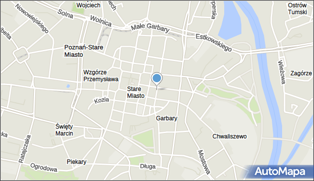 Poznań, Ślusarska, mapa Poznania