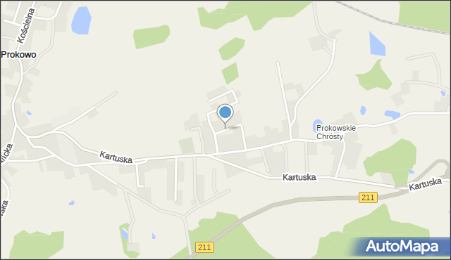 Prokowo, Słoneczna, mapa Prokowo