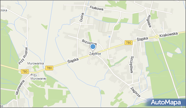 Przeginia Duchowna, Śląska, mapa Przeginia Duchowna