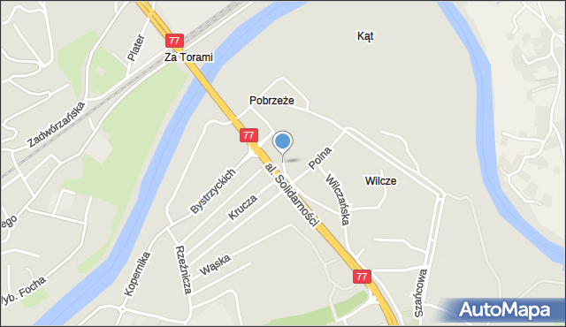 Przemyśl, Słoneczna, mapa Przemyśla