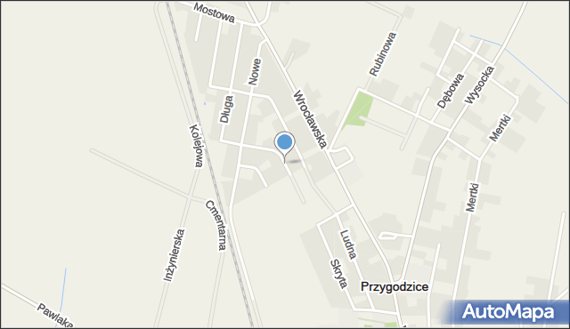 Przygodzice, Słowackiego Juliusza, mapa Przygodzice