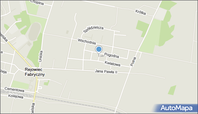 Rejowiec Fabryczny, Słoneczna, mapa Rejowiec Fabryczny