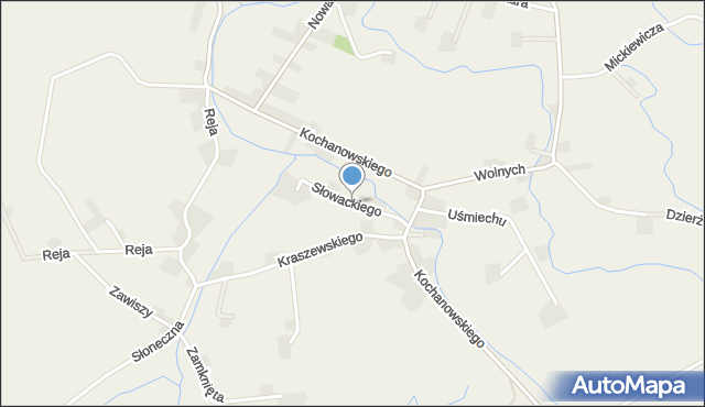 Roszowicki Las, Słowackiego Juliusza, mapa Roszowicki Las