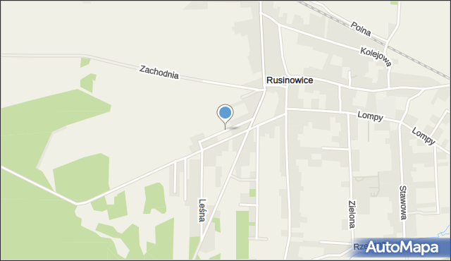 Rusinowice, Słoneczna, mapa Rusinowice