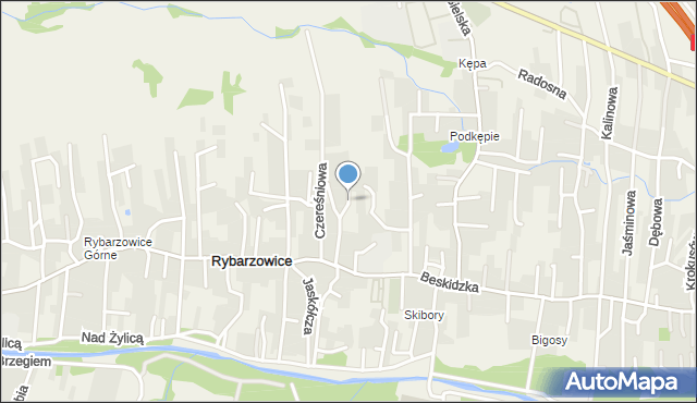 Rybarzowice, Śliwkowa, mapa Rybarzowice