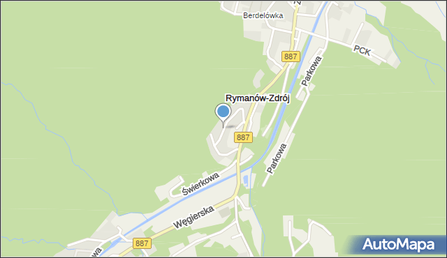 Rymanów-Zdrój, Słoneczny Stok, mapa Rymanów-Zdrój