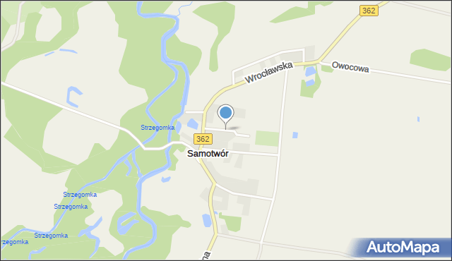 Samotwór, Słoneczna, mapa Samotwór