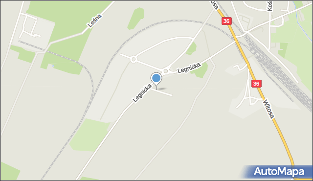 Ścinawa powiat lubiński, Słoneczna, mapa Ścinawa powiat lubiński