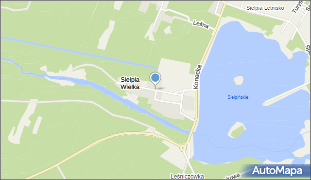 Sielpia Wielka, Słoneczna, mapa Sielpia Wielka