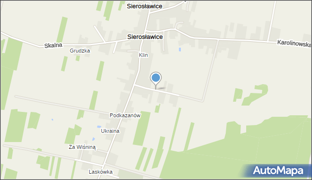 Sierosławice gmina Końskie, Słoneczna, mapa Sierosławice gmina Końskie