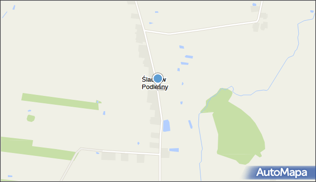 Śladków Podleśny, Śladków Podleśny, mapa Śladków Podleśny