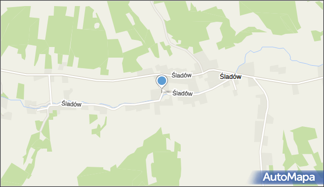 Śladów gmina Słaboszów, Śladów, mapa Śladów gmina Słaboszów