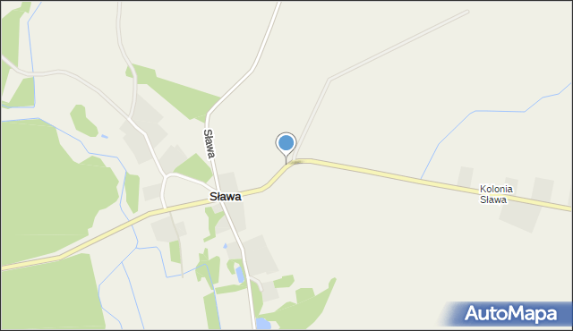 Sława gmina Świdwin, Sława, mapa Sława gmina Świdwin