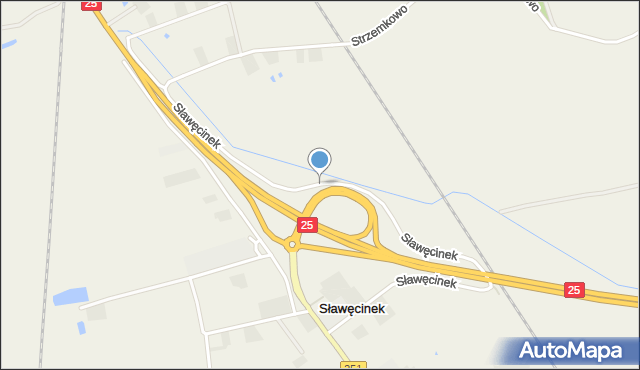 Sławęcinek gmina Inowrocław, Sławęcinek, mapa Sławęcinek gmina Inowrocław