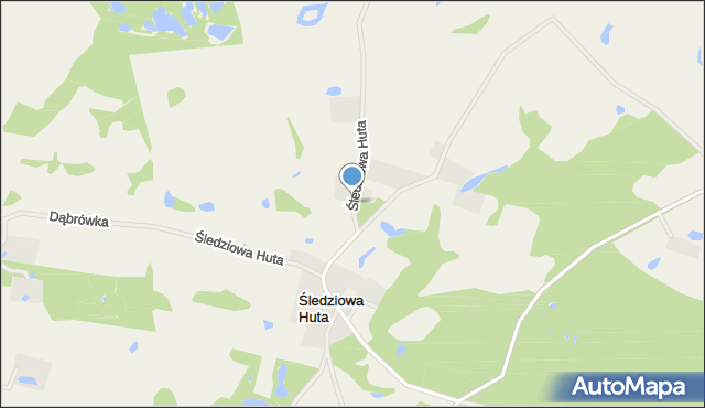 Śledziowa Huta, Śledziowa Huta, mapa Śledziowa Huta