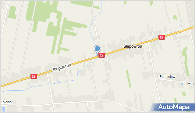 Ślepowron, Ślepowron, mapa Ślepowron