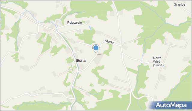 Słona, Słona, mapa Słona