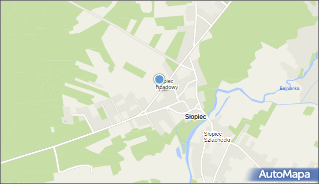 Słopiec, Słopiec Rządowy, mapa Słopiec