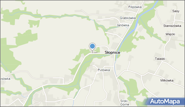 Słopnice, Słopnice, mapa Słopnice