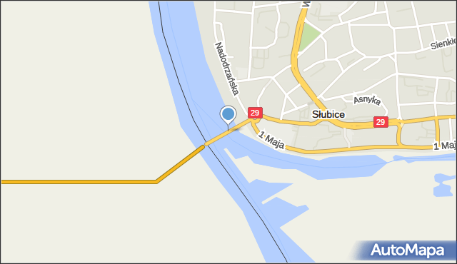 Słubice, Słubice-Frankfurt/Oder, mapa Słubice