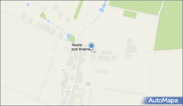 Słupia pod Bralinem, Słupia pod Bralinem, mapa Słupia pod Bralinem