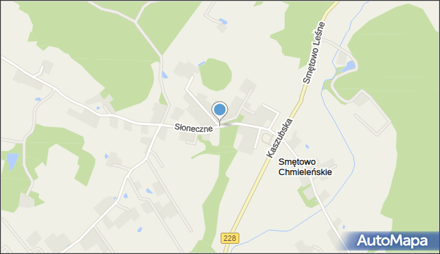 Smętowo Chmieleńskie, Słoneczne Wzgórze, mapa Smętowo Chmieleńskie
