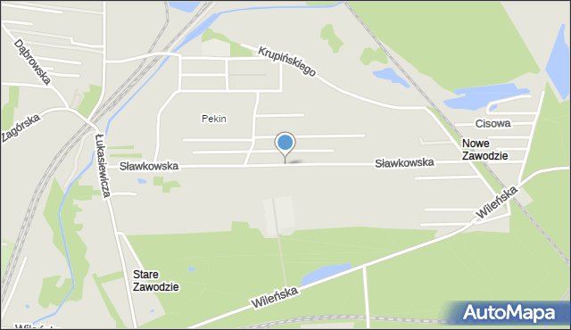 Sosnowiec, Sławkowska, mapa Sosnowca