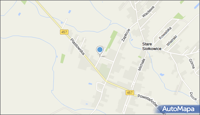 Stare Siołkowice, Słoneczna, mapa Stare Siołkowice