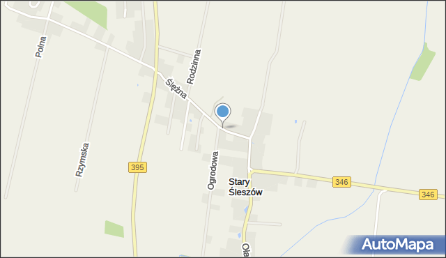 Stary Śleszów, Ślężna, mapa Stary Śleszów