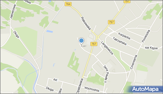 Staszów, Słoneczna, mapa Staszów