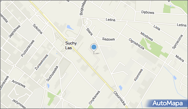 Suchy Las powiat poznański, Śliwkowa, mapa Suchy Las powiat poznański