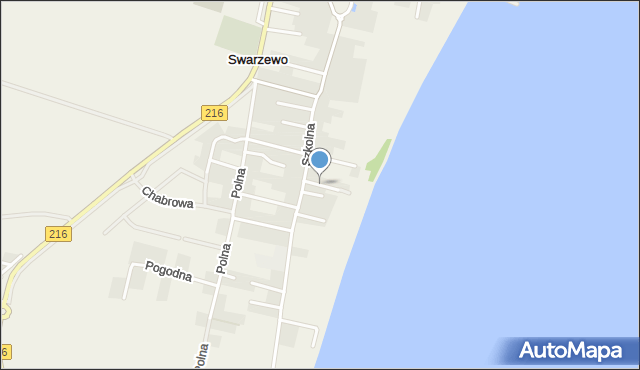 Swarzewo, Słoneczna, mapa Swarzewo