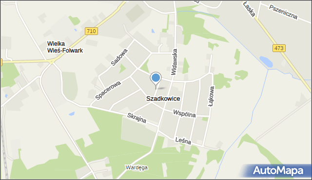 Szadkowice-Ogrodzim, Słoneczna, mapa Szadkowice-Ogrodzim