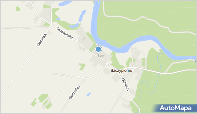 Szczypiorno, Słowiańska, mapa Szczypiorno