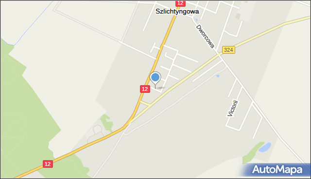 Szlichtyngowa, Słowackiego Juliusza, mapa Szlichtyngowa