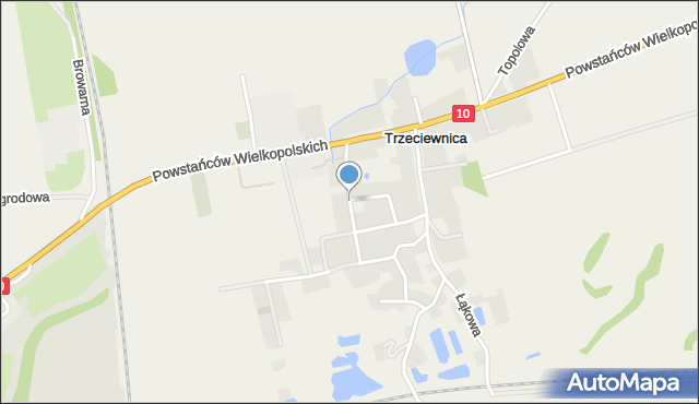 Trzeciewnica, Słoneczna, mapa Trzeciewnica