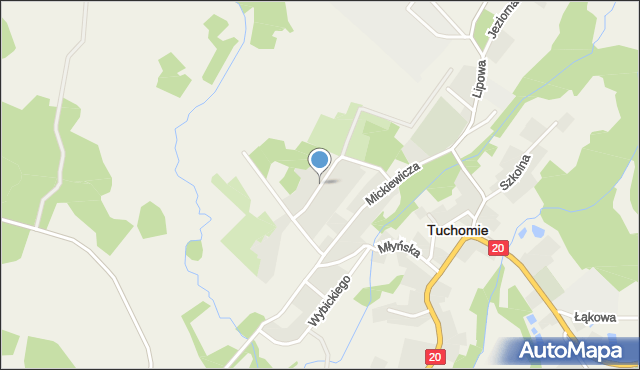 Tuchomie, Słoneczna, mapa Tuchomie