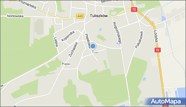 Tuliszków, Słoneczna, mapa Tuliszków