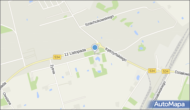 Wąbrzeźno, Słoneczna, mapa Wąbrzeźno