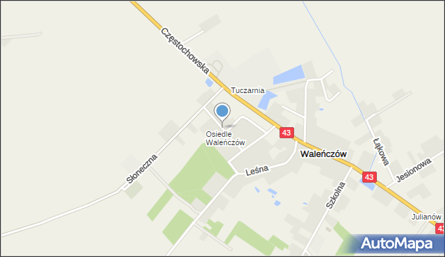 Waleńczów, Słowackiego Juliusza, mapa Waleńczów