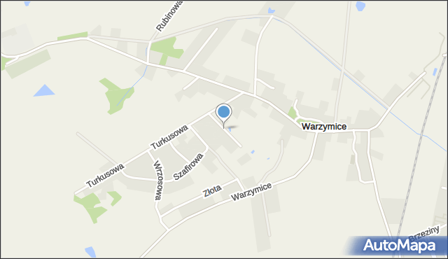 Warzymice, Słoneczna, mapa Warzymice