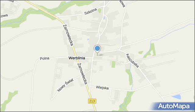 Werblinia, Słoneczna, mapa Werblinia