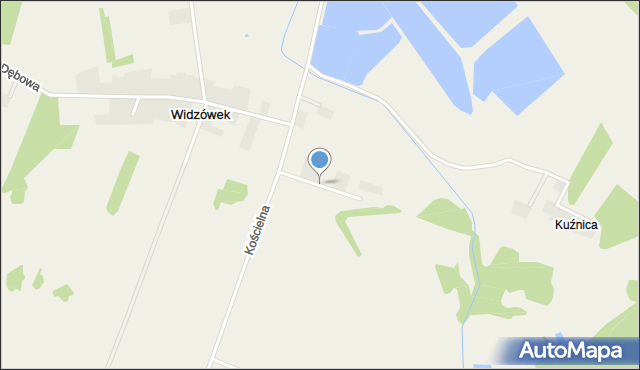 Widzówek, Słoneczna, mapa Widzówek