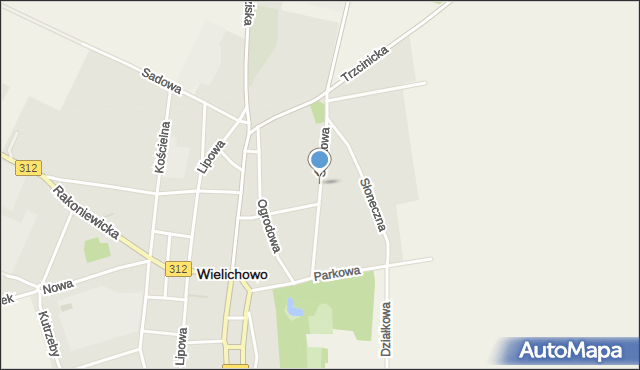 Wielichowo powiat grodziski, Śliwkowa, mapa Wielichowo powiat grodziski