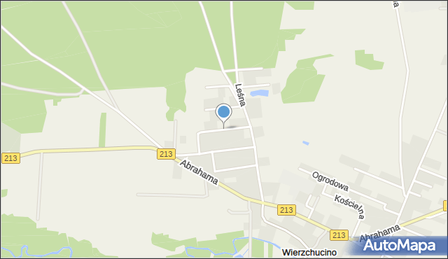 Wierzchucino, Słoneczna, mapa Wierzchucino