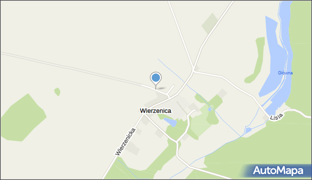 Wierzenica, Śliwkowa, mapa Wierzenica