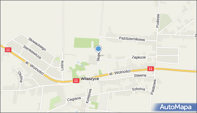 Witaszyce, Słupska, mapa Witaszyce