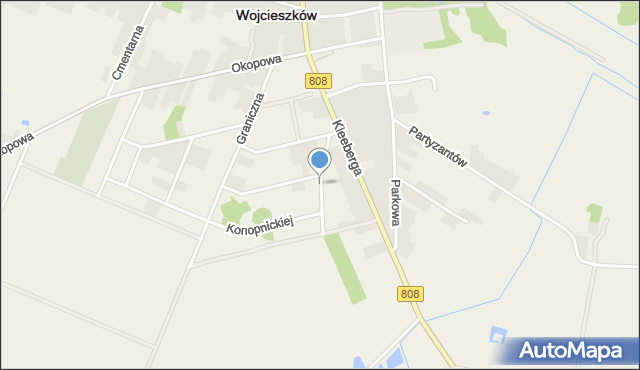 Wojcieszków, Słowackiego Juliusza, mapa Wojcieszków