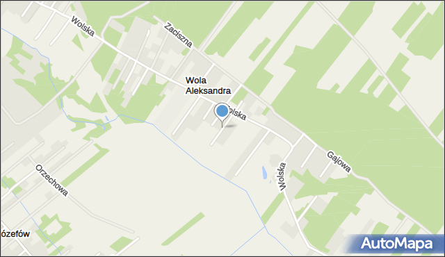 Wola Aleksandra, Słowicza, mapa Wola Aleksandra